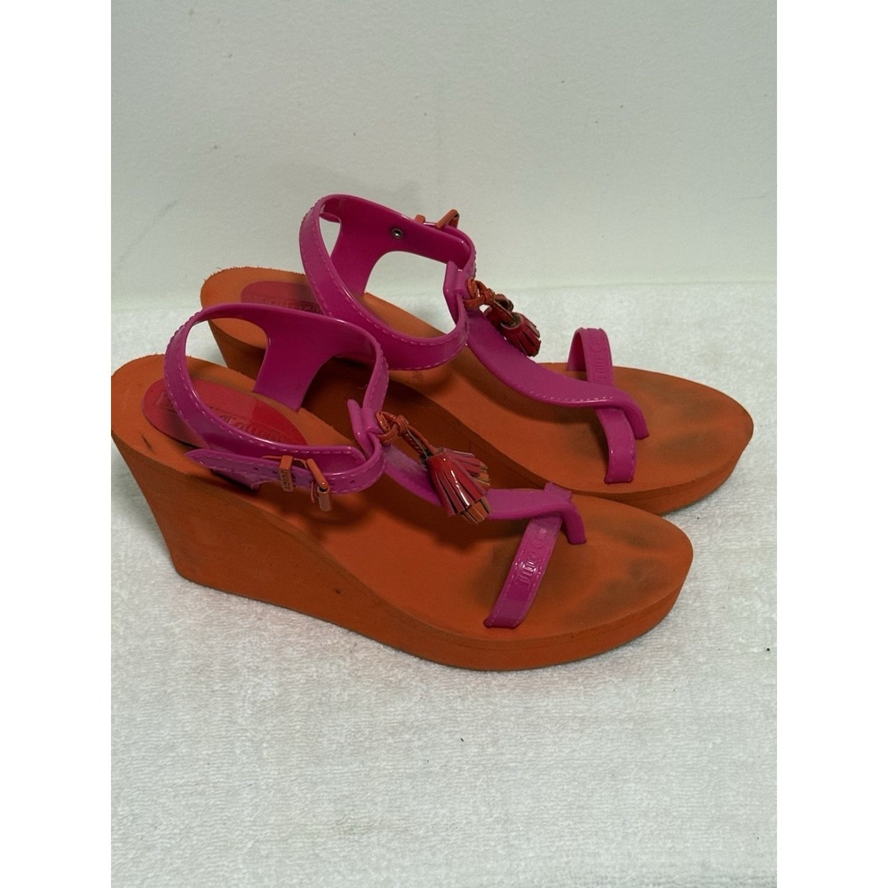 Juicy Couture Thong Wedge Sandals Size 8